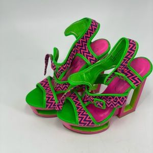 Vintage Lime Pink and Green Shoes